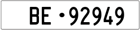 Trailer License Plate
